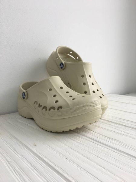 Crocs Оригінал Classic Bayaband Platform Lastic Bone Молочні Бежеві Women Sabo крокс сабо Оригінал США - 36 (Стопа 22.5-23.2см) M4/W6 9977037 фото