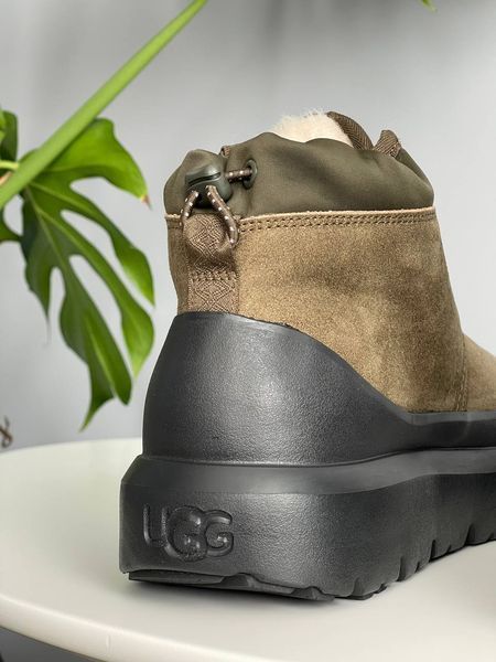 UGG Australia США Neumel Hybrid Khaki Slipper Уггі ньюмель на шнурівці з силіконом хакі замшеві Австралія - Розмір 35 (US 4) 1016222377 фото