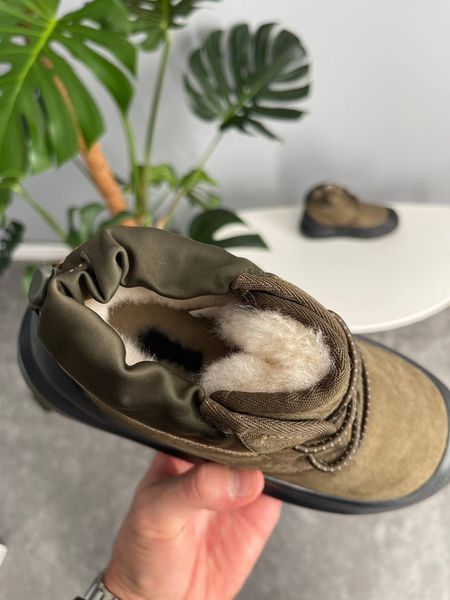 UGG Australia США Neumel Hybrid Khaki Slipper Уггі ньюмель на шнурівці з силіконом хакі замшеві Австралія - Розмір 35 (US 4) 1016222377 фото