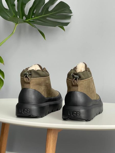 UGG Australia США Neumel Hybrid Khaki Slipper Уггі ньюмель на шнурівці з силіконом хакі замшеві Австралія - Розмір 35 (US 4) 1016222377 фото
