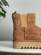 UGG Australia Classic Chelsea Platform Tractor Chestnut угг з хутром міні руді на платформі замш цільна овчина Угг Австралія - Розмір 35 (US 4) 2110100818 фото 4