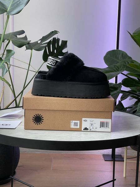 Ugg Australia США Funkette Slipper Platform Black Уггі шльопки платформа чорні УГГ Австралія - Розмір 35 (US 4) 211155329 фото