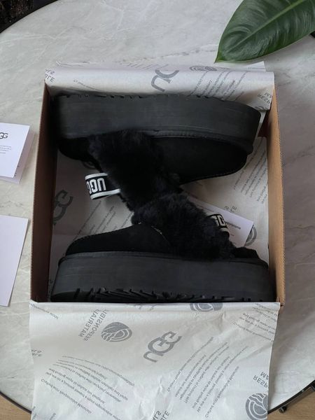 Ugg Australia США Funkette Slipper Platform Black Уггі шльопки платформа чорні УГГ Австралія - Розмір 35 (US 4) 211155329 фото