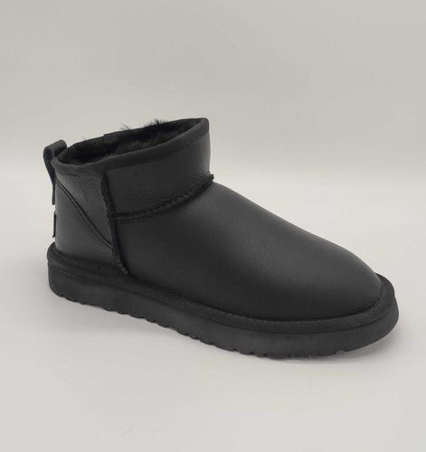 UGG Australia США Leather Ultra Mini II Чорні натуральні ультра міні шкіряні Угг Австралія - Розмір 35 (US 4) 2110756 фото