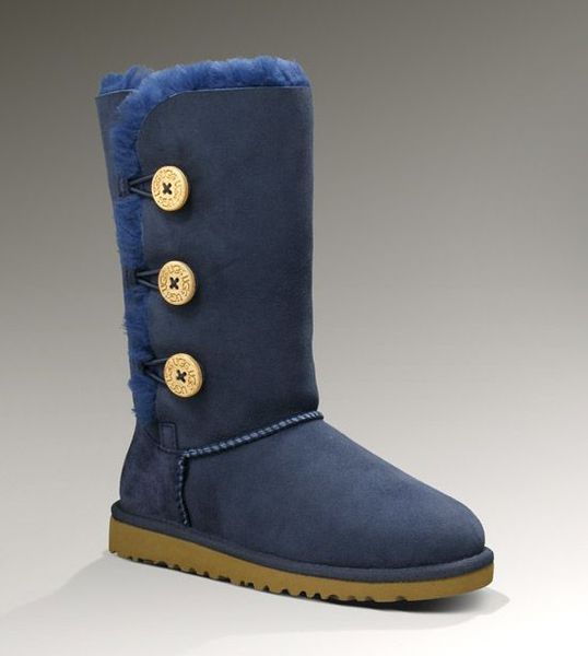 UGG Australia США Tall Triplet Button II Синий цільна овчина Угг Австралия - Розмір 35 (US 4) 2110617 фото