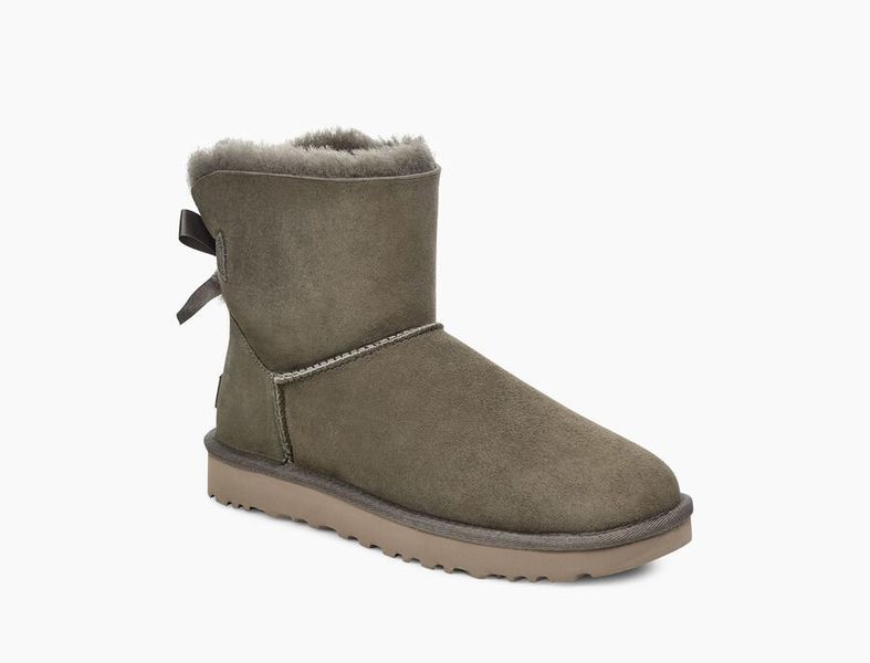 UGG Australia США Mini Bailey Bow II Хакі Оліва уггі замшеві натуральні міні бант Угг Австралія - Розмір 35 (US 4) 2110888 фото