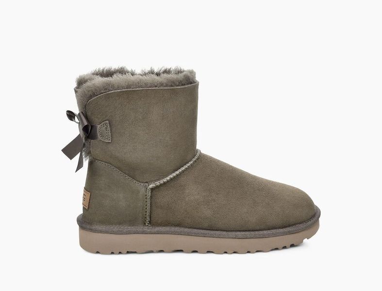 UGG Australia США Mini Bailey Bow II Хакі Оліва уггі замшеві натуральні міні бант Угг Австралія - Розмір 35 (US 4) 2110888 фото