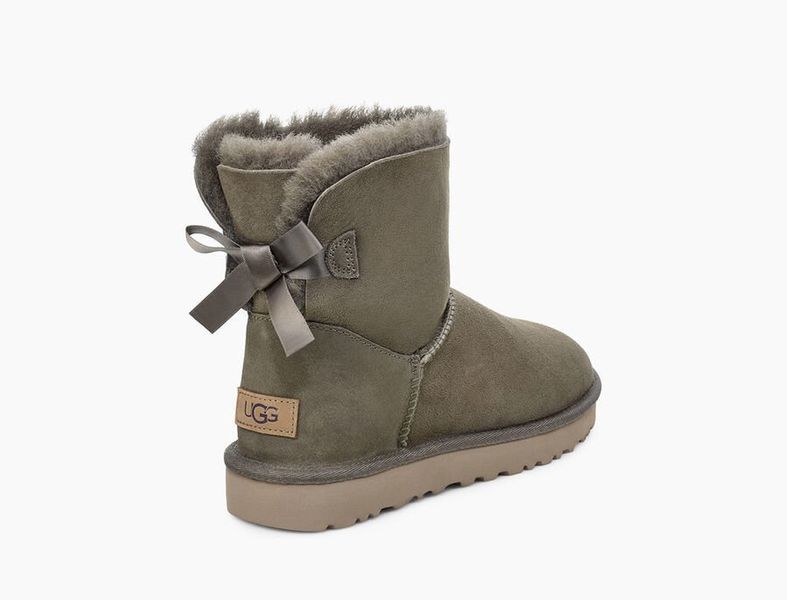 UGG Australia США Mini Bailey Bow II Хакі Оліва уггі замшеві натуральні міні бант Угг Австралія - Розмір 35 (US 4) 2110888 фото