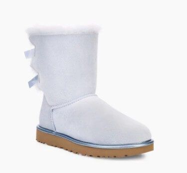 UGG Australia США Short Metallic Bow II Блакитний натуральні міні Угг Австралія - Розмір 35 (US 4) 2111009 фото