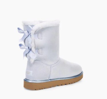 UGG Australia США Short Metallic Bow II Блакитний натуральні міні Угг Австралія - Розмір 35 (US 4) 2111009 фото