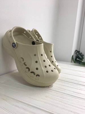 Crocs Оригінал Bayaband ™ Platform Lastic Bone Жіночі Крокс США (205434-10) - 36 (Стопа 22.5-23.2см) M4/W6 112065 фото