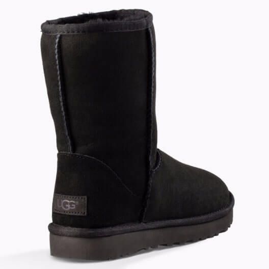 UGG Australia Classic Short II Чорні короткі уггі замш цільна овчина Угг Австралія - Розмір 35 (US 4) 2110309 фото