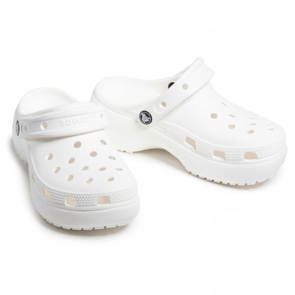 Crocs Оригінал Classic ™ Platform Clog White Жіночі Крокс США (206750) - 36 (Стопа 22.5-23.2см) M4/W6 100733 фото