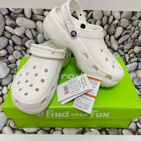 Crocs Оригінал Classic ™ Platform Clog White Жіночі Крокс США (206750) - 36 (Стопа 22.5-23.2см) M4/W6 100733 фото