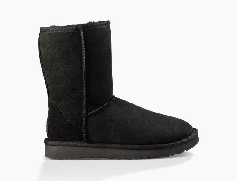 UGG Australia Classic Short II Чорні короткі уггі замш цільна овчина Угг Австралія - Розмір 35 (US 4) 2110309 фото