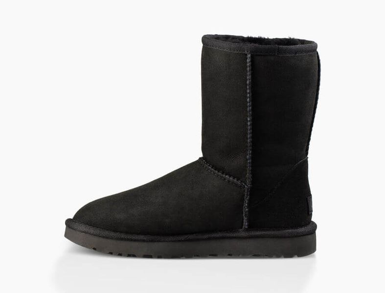 UGG Australia Classic Short II Чорні короткі уггі замш цільна овчина Угг Австралія - Розмір 35 (US 4) 2110309 фото