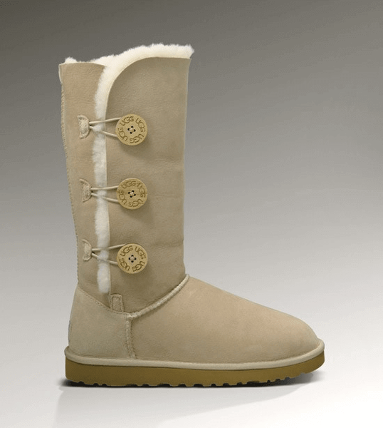 UGG Australia США Tall Triplet Button II Песок цільна овчина Угг Австралия - Розмір 35 (US 4) 2110584 фото