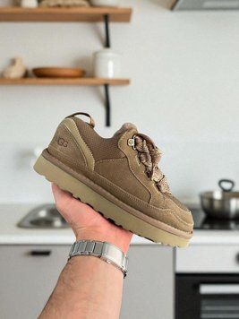 UGG Australia Classic Lowmel Sneaker Khaki Кросівки з хутром хакі уггі замш цільна овчина Угг Австралія - Розмір 35 (US 4) 2110100522 фото