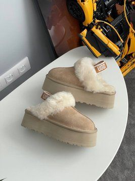 UGG Australia США Funkette Slipper Platform Sand Уггі фанкетте платформа бежеві пісочні замшеві Австралія - Розмір 35 (US 4) 2110100722 фото