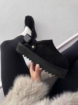 UGG Australia США Lanah Clog Black Platform Уггі на платформі чорні замшеві Австралія - Розмір 35 (US 4) 1016222531 фото