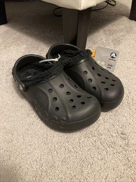 Crocs Оригінал Classic Crocs Baya Lined Fuzz-Strap Clogs Unisex Black Чорні Крокс Оригінал США (206772) - 36 (Стопа 22.5-23.2см) M4/W6 112656 фото