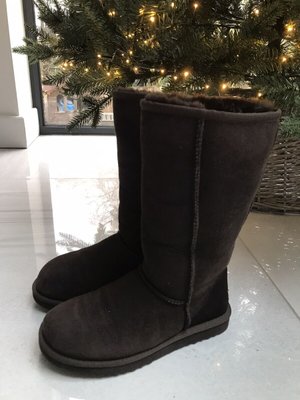 UGG Australia США Classic Tall II Черный цільна овчина Угг Австралия - Розмір 35 (US 4) 2110507 фото