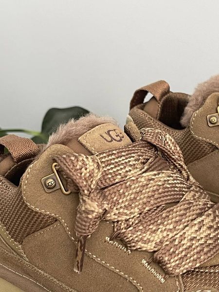 UGG Australia Classic Lowmel Sneaker Khaki Кросівки з хутром хакі уггі замш цільна овчина Угг Австралія - Розмір 35 (US 4) 2110100522 фото