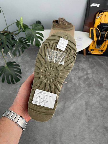 UGG Australia Classic Lowmel Sneaker Khaki Кросівки з хутром хакі уггі замш цільна овчина Угг Австралія - Розмір 35 (US 4) 2110100522 фото