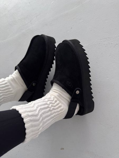 UGG Australia США Lanah Clog Black Platform Уггі на платформі чорні замшеві Австралія - Розмір 35 (US 4) 1016222531 фото