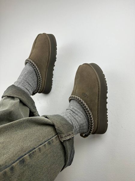 UGG Australia США Tazz Slipper Tasman Platform hickory Platform Уггі на платформі шоколадні сірі замшеві Австралія - Розмір 35 (US 4) 1016222681 фото