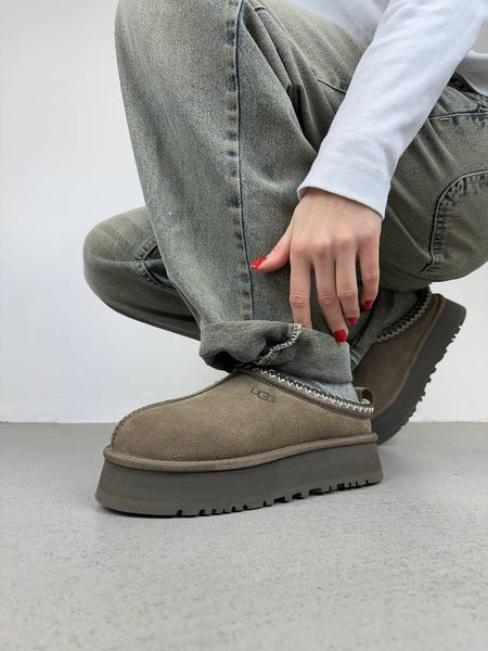 UGG Australia США Tazz Slipper Tasman Platform hickory Platform Уггі на платформі шоколадні сірі замшеві Австралія - Розмір 35 (US 4) 1016222681 фото