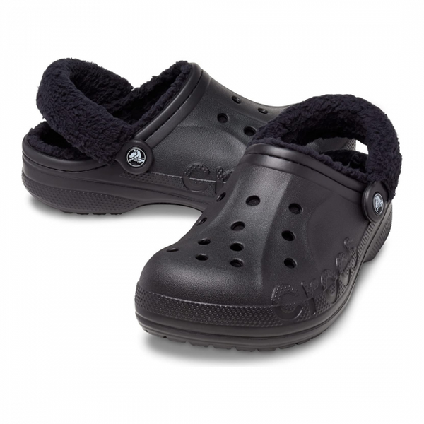 Crocs Оригінал Classic Crocs Baya Lined Fuzz-Strap Clogs Unisex Black Чорні Крокс Оригінал США (206772) - 36 (Стопа 22.5-23.2см) M4/W6 112656 фото