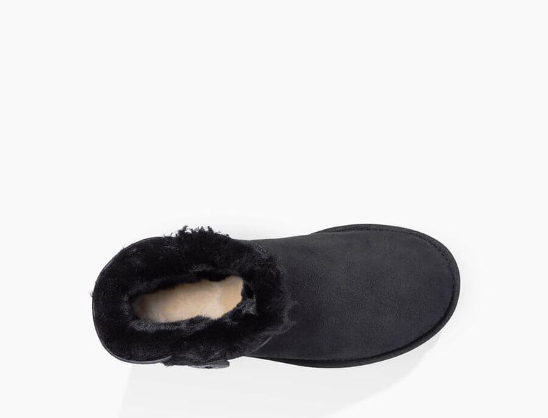 UGG Australia Mini Bailey Button II Чорні цільна овчина міні з гудзиком Угг Австралия - Розмір 35 (US 4) 2110243 фото