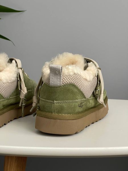 UGG Australia США Slipper Lowmel Sneaker Muted Brass Уггі кросівки з хутром зелені замшеві Австралія - Розмір 35 (US 4) 1016222782 фото