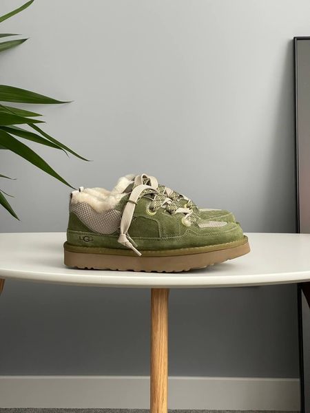 UGG Australia США Slipper Lowmel Sneaker Muted Brass Уггі кросівки з хутром зелені замшеві Австралія - Розмір 35 (US 4) 1016222782 фото