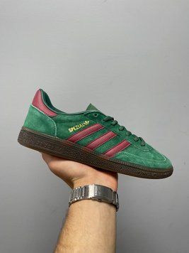 США Adidas Spezial Collegiate Green Burgundy жіночі, чоловічі шкіряні якісні кросівки Адідас Спезіал зелені - Розмір 36 (US 5) 11167899 фото