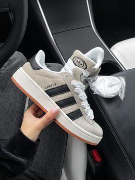 США Adidas Campus 00s BEIGE BLACK жіночі, чоловічі шкіряні якісні кросівки Адідас Кампус бежеві/чорні - Розмір 36 (US 5) 11167599 фото