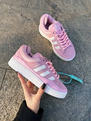 США Adidas Campus Bad Bunny PINK 2 жіночі шкіряні якісні кросівки Адідас Кампус рожеві - Розмір 36 (US 5) 11167449 фото