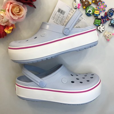 Crocs Оригінал Crocband ™ Platform Clog Ice/Blue Жіночі Крокс США (205434) - 36 (Стопа 22.5-23.2см) M4/W6 100927 фото