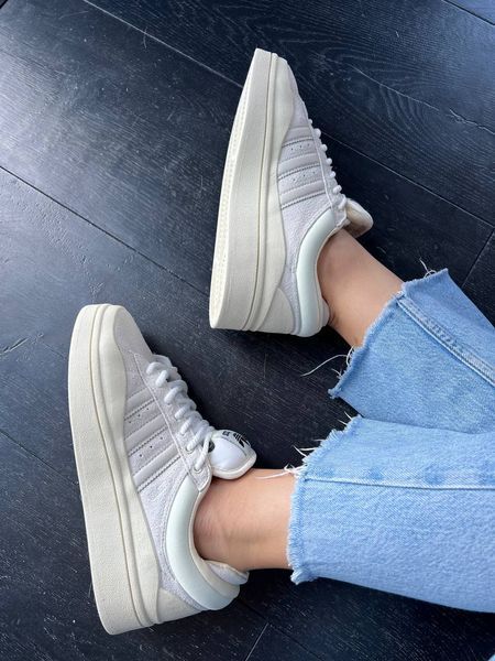 США Campus Light x Bad Bunny Low Cream жіночі, чоловічі шкіряні якісні кросівки Адідас кампус бежеві - Розмір 36 (US 5) 11167399 фото