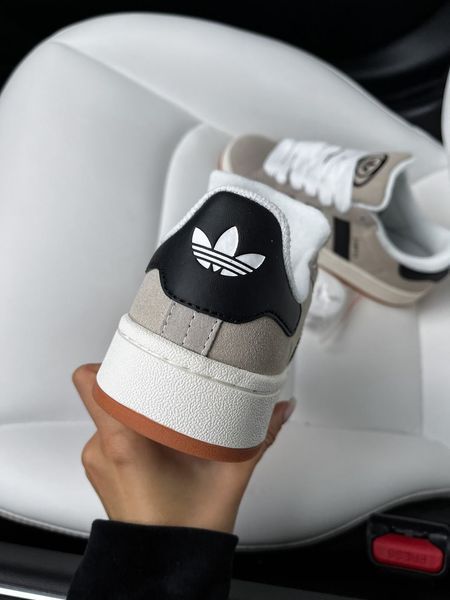 США Adidas Campus 00s BEIGE BLACK жіночі, чоловічі шкіряні якісні кросівки Адідас Кампус бежеві/чорні - Розмір 36 (US 5) 11167599 фото
