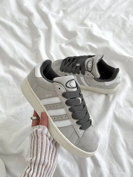 США Adidas Campus Light Grey жіночі, чоловічі шкіряні якісні кросівки Адідас Кампус світло сірі - Розмір 36 (US 5) 11167549 фото