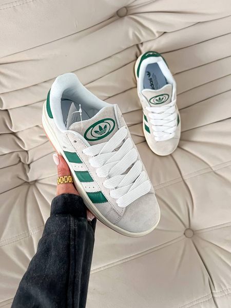 США Adidas Campus 00s White Green жіночі, чоловічі шкіряні якісні кросівки Адідас Кампус білі зелені - Розмір 36 (US 5) 11167699 фото