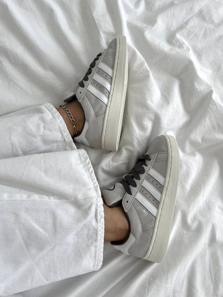 США Adidas Campus Light Grey жіночі, чоловічі шкіряні якісні кросівки Адідас Кампус світло сірі - Розмір 36 (US 5) 11167549 фото