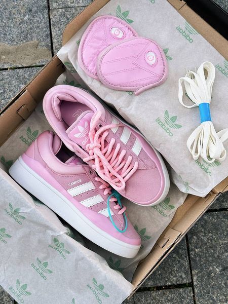 США Adidas Campus Bad Bunny PINK 2 жіночі шкіряні якісні кросівки Адідас Кампус рожеві - Розмір 36 (US 5) 11167449 фото