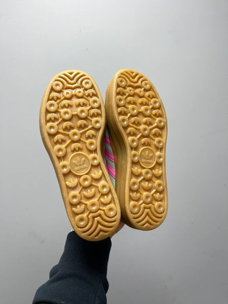 США Adidas Gazelle Bold Pulse Mint Pink Platform жіночі шкіряні якісні кросівки Адідас Газель Платформа зелені рожеві 0320 - Розмір 36 (US 5) 11168049 фото