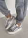 США Adidas Gazelle Bold Grey/White Platform жіночі шкіряні якісні кросівки Адідас Газель Платформа білі сірі 0320 - Розмір 36 (US 5) 11167999 фото 1