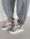 США Adidas Gazelle Bold Grey/White Platform жіночі шкіряні якісні кросівки Адідас Газель Платформа білі сірі 0320 - Розмір 36 (US 5) 11167999 фото 8