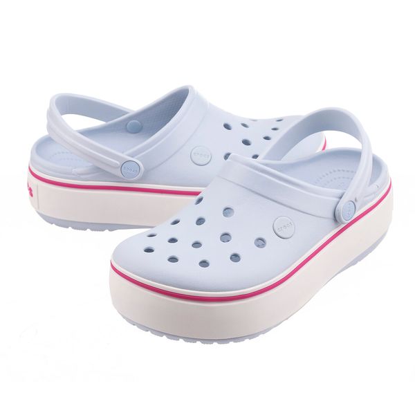 Crocs Оригінал Crocband ™ Platform Clog Ice/Blue Жіночі Крокс США (205434) - 36 (Стопа 22.5-23.2см) M4/W6 100927 фото