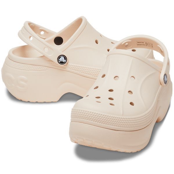 Crocs Bella Platform Оригінал Крокс на платформі Bone Бежеві Women Sabo Сабо США - Чоловічі та Жіночі - 36 (Стопа 22.5-23.2см) M4/W6 9977293 фото